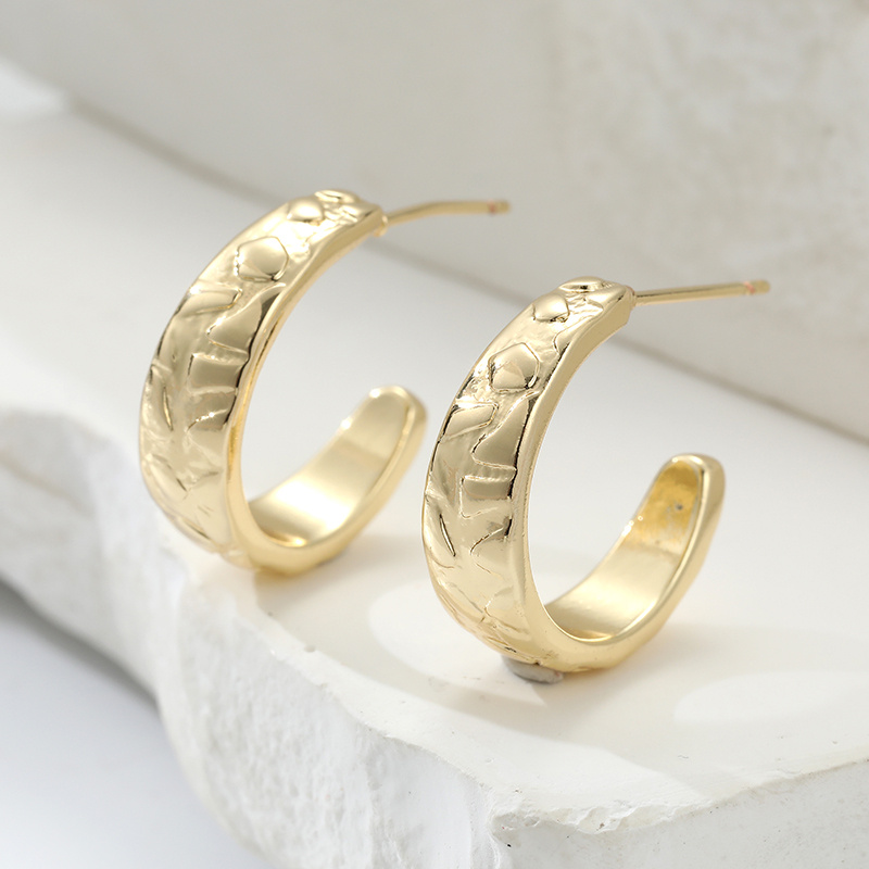 Women's Chic Scaly Round Hoop Earrings